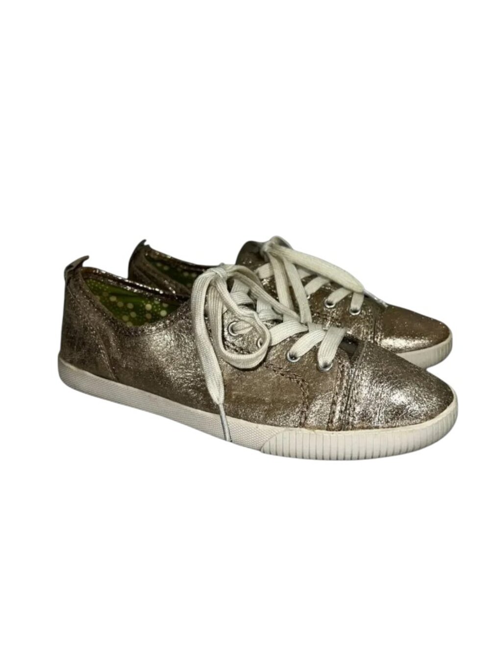 Boden Gold Metallic Canvas Low-Profile Sneakers EU 38 US 7 - Picture 3 of 10